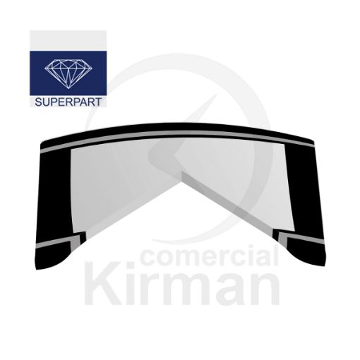 Imagen de Cristal zafiro rectangular bombé Rad 1.20 mm grosor  2.60 mm altura. 24.10 x 28.60 mm