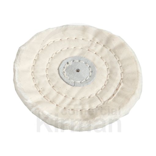Imagen de Discos de algodón beige con cosidos circulares