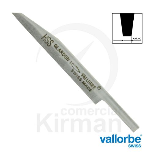 Imagen de Buril HSS con borde plano Vallorbe para máquinas