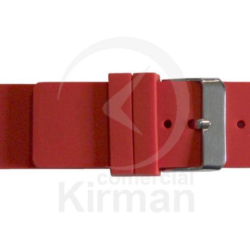 Imagen de Correa silicona Roma color roja 18 mm