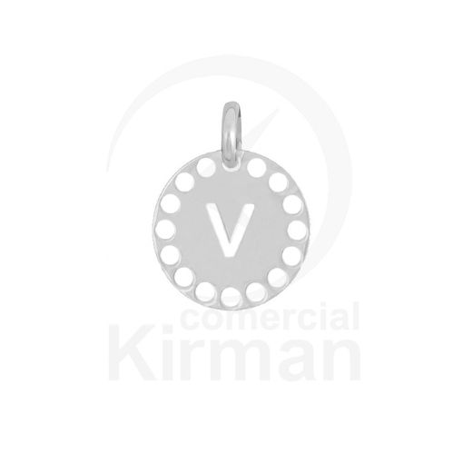 Imagen de Colgante troquelado letra V 14.0mm -  Plata 925