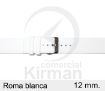 Imagen de Correa silicona Roma color blanca 12 mm