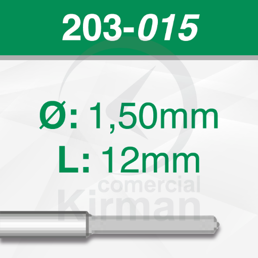 Imagen de Pack 6 brocas de acero (203)  Ø1.5mm y L:12mm