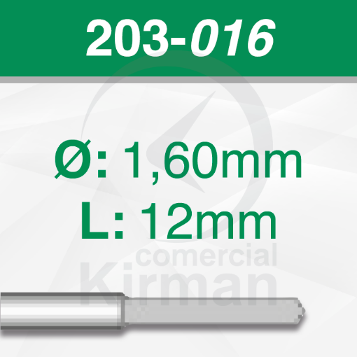 Imagen de Pack 6 brocas de acero (203)  Ø1.6mm y L:12mm