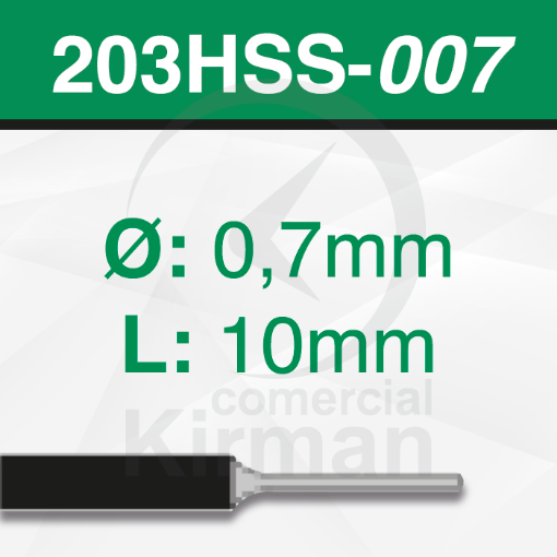 Imagen de Pack 2 Brocas de acero (203HSS) Ø 0.7mm y L1 10 mm