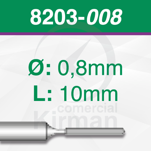 Imagen de Pack 2 Brocas diamantadas (8203) Ø:0.80 mm y L:10mm