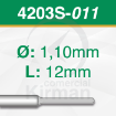 Imagen de Pack 2 Brocas Carburo de tungsteno 2 labios (4203S) Ø: 1.1mm y  L:12 mm