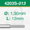 Imagen de Pack 2 Brocas Carburo de tungsteno 2 labios (4203S) Ø: 1.3mm y  L:12 mm