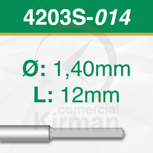 Imagen de Pack 2 Brocas Carburo de tungsteno 2 labios (4203S) Ø: 1.4mm y  L:12 mm