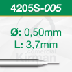 Imagen de Pack 2 Brocas cortas de carburo de tungsteno (4205S) 2 Labios  Ø:0.50mm y L: 3.7mm