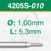 Imagen de Pack 2 Brocas cortas de carburo de tungsteno (4205S)  Ø:1.0mm y L: 5.3mm