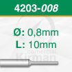 Imagen de Pack 2 Brocas 4 labios Carburo de tungsteno (4203) Ø:0.8mm y L:10mm