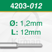 Imagen de Pack 2 Brocas 4 labios Carburo de tungsteno (4203) Ø:1.2mm y L:12mm