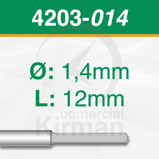 Imagen de Pack 2 Brocas 4 labios Carburo de tungsteno (4203) Ø:1.4mm y L:12mm