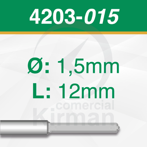 Imagen de Pack 2 Brocas 4 labios Carburo de tungsteno (4203) Ø:1.5mm y L:12mm