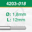 Imagen de Broca 4 labios Carburo de tungsteno Ø:1.8mm y L:12mm