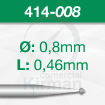 Imagen de Pack 6 fresas de doble cono 90º de acero (414) Ø:0.8mm 