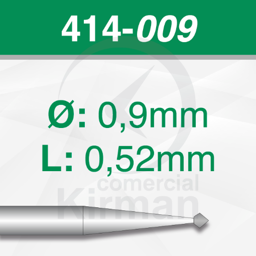 Imagen de Pack 6 fresas de doble cono de 90º de acero (414) Ø:0.9mm