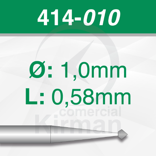 Imagen de Pack 6 fresas de doble cono de 90º de acero (414) Ø:1.0mm