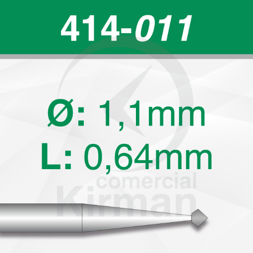 Imagen de Pack 6 fresas de doble cono de 90º de acero (414) Ø:1.1mm