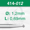 Imagen de Pack 6 fresas de doble cono de 90º de acero (414) Ø:1.2mm