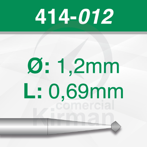 Imagen de Pack 6 fresas de doble cono de 90º de acero (414) Ø:1.2mm