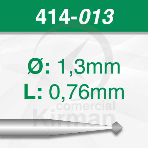 Imagen de Pack 6 fresas de doble cono de 90º de acero (414) Ø:1.3mm