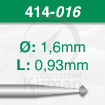 Imagen de Pack 6 fresas de doble cono de 90º de acero (414) Ø:1.6mm