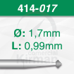 Imagen de Pack 6 fresas de doble cono 90º de acero (414) Ø:1.7mm