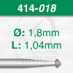 Imagen de Pack 6 fresas de doble cono 90º de acero (414) Ø:1.8mm