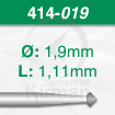 Imagen de Pack 6 fresas de doble cono de 90º de acero (414) Ø:1.9mm