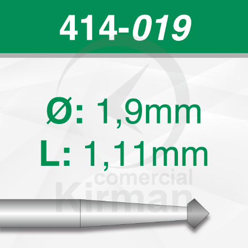 Imagen de Pack 6 fresas de doble cono de 90º de acero (414) Ø:1.9mm
