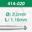 Imagen de Pack 6 fresas de doble cono de 90º de acero (414) Ø:2.0mm