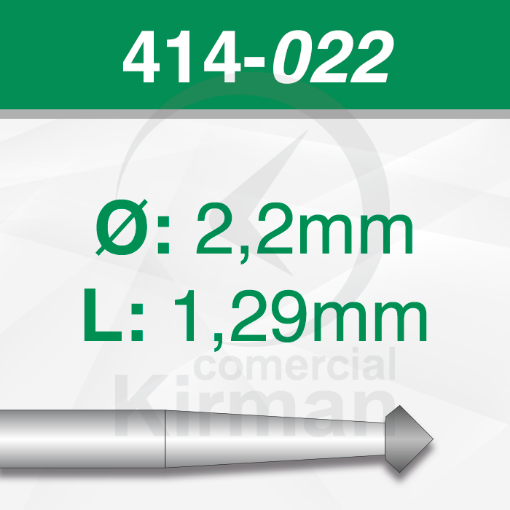 Imagen de Pack 6 fresas de doble cono de 90º de acero (414) Ø:2.2mm