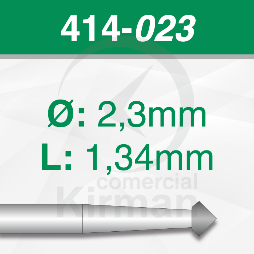 Imagen de Pack 6 fresas de doble cono de 90º de acero (414) Ø:2.3mm