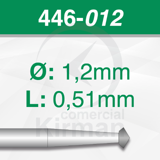 Imagen de Pack 6 fresas de doble cono de 70º de acero (446) Ø:1.2mm