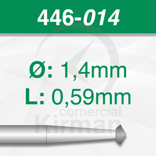 Imagen de Pack 6 fresas de doble cono de 70º de acero (446) Ø:1.4mm