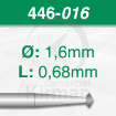 Imagen de Pack 6 fresas de doble cono de 70º de acero (446) Ø:1.6mm
