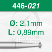 Imagen de Pack 6 fresas de doble cono de 70º de acero (446) Ø:2.1mm