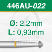 Imagen de Pack 2 fresas dobles cono 70º de carburo (446AU) Ø:2.2mm
