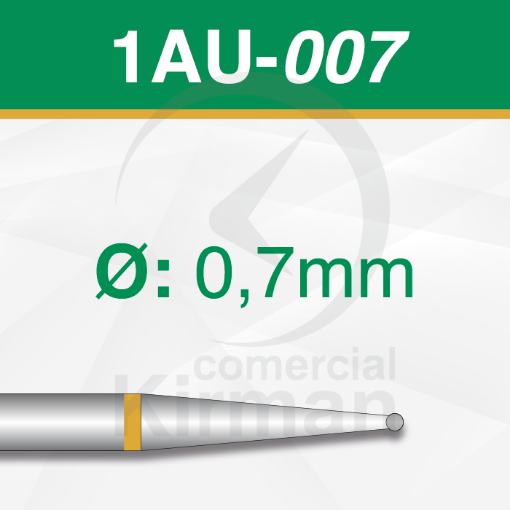 Imagen de Pack 6 fresas redondas de carburo (1AU) Ø:0.7mm