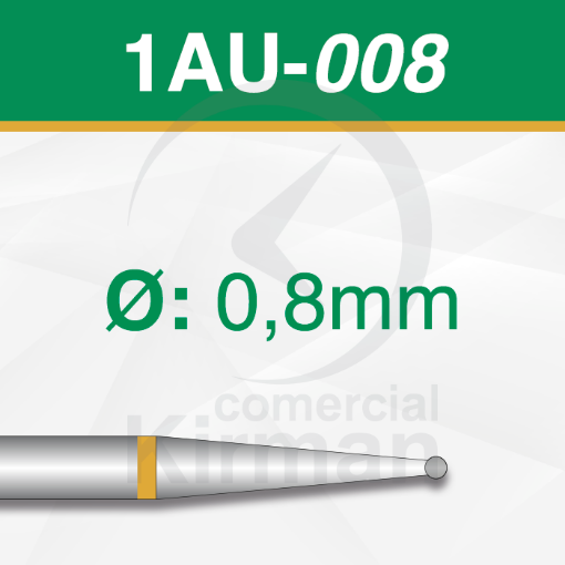 Imagen de Pack 6 fresas redondas de carburo (1AU) Ø:0.8mm