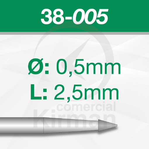 Imagen de Pack 6 fresas cónicas de acero (38) Ø:0.5mm