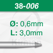 Imagen de Pack 6 fresas cónicas de acero (38) Ø:0.6mm