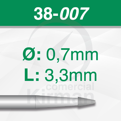 Imagen de Pack 6 fresas cónicas de acero (38) Ø:0.7mm