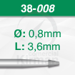 Imagen de Pack 6 fresas cónicas de acero (38) Ø:0.8mm