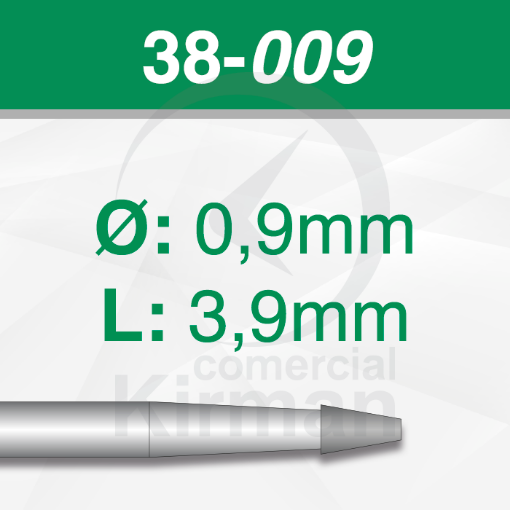 Imagen de Pack 6 fresas cónicas de acero (38) Ø:0.9mm