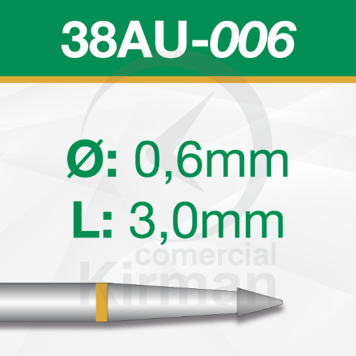 Imagen de Pack 2 fresas cónicas de carburo (38AU)  Ø:0.6mm