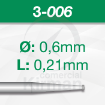 Imagen de Pack 6 fresas de rueda de acero (3) Ø:0.6mm y L:0.21mm