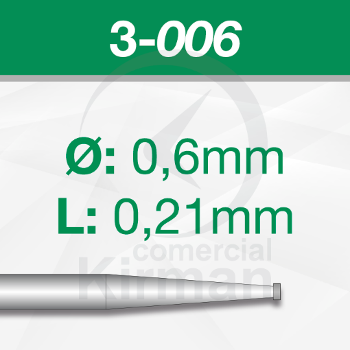 Imagen de Pack 6 fresas de rueda de acero (3) Ø:0.6mm y L:0.21mm